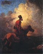 Aleksander Orlowski Don Cossack on horse oil painting artist